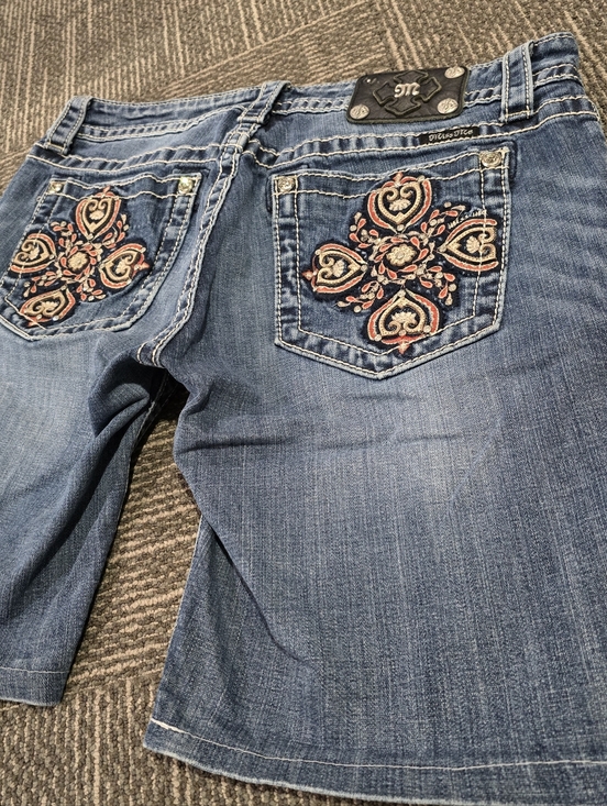 Miss Me Pants - Miss Me Embellished Bermuda Denim Shorts Size 32